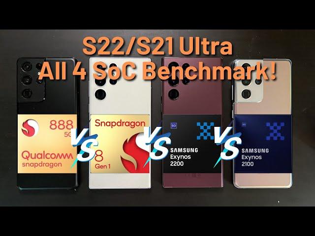 Exynos 2200 vs 2100 vs Snapdragon 8 Gen1 vs 888 | All S21/S22 Ultra Benchmark Comparison