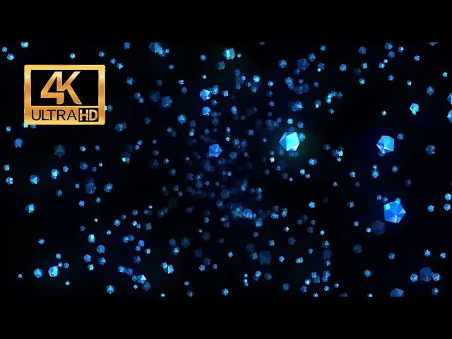 4K Free Blue Crystals Overlay Motion Graphics