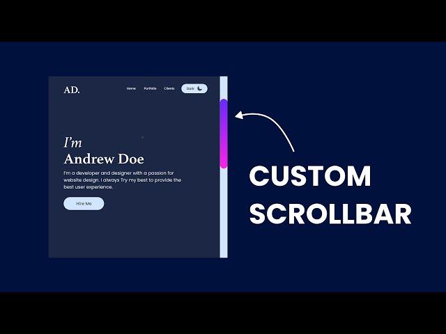 How To Create Custom Scrollbar Using CSS In Just 2 Minutes | Website Scrollbar Design