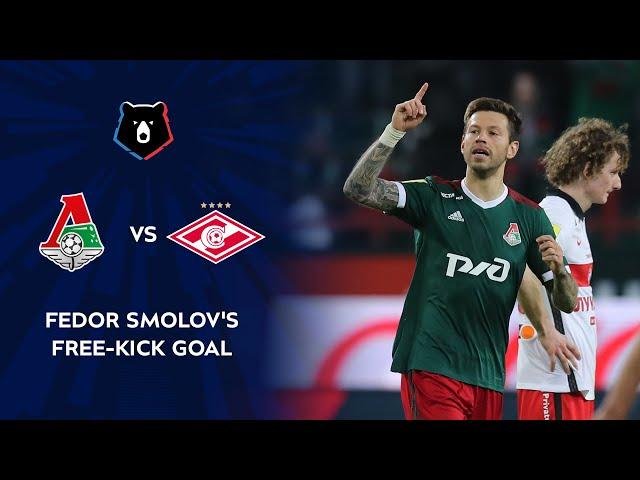 Fedor Smolov's Free Kick Goal against Spartak | RPL 2020/21