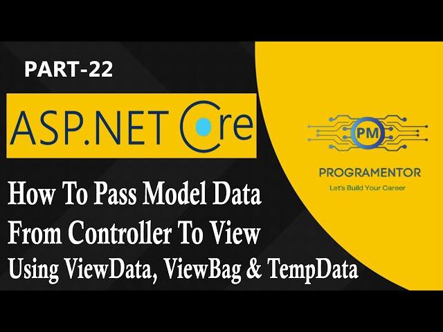 22 | How To Pass Model Data From Controller To View Using ViewData, ViewBag & TempData (Hindi/Urdu)