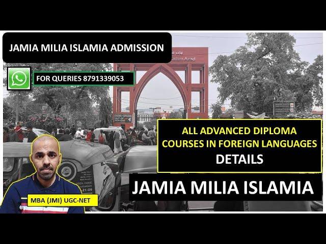 JMI All Advanced Diploma courses in foreign Languages I Jamia Advanced Diploma in foreign languages