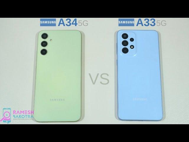 Samsung Galaxy A34 5g vs Galaxy A33 5g Speed Test and Camera Comparison