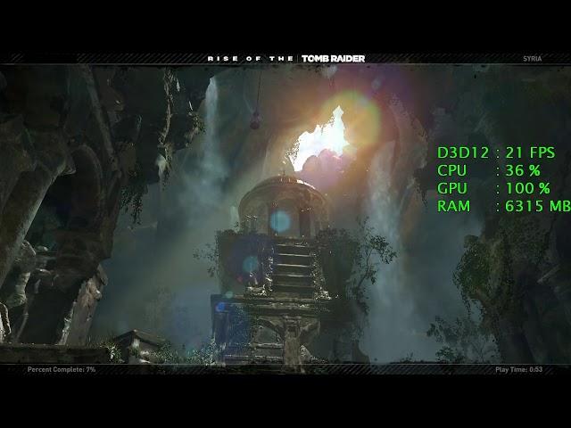 Intel UHD Graphics 630 -- Intel Core i3-8100 -- Rise of the Tomb Raider Benchmark