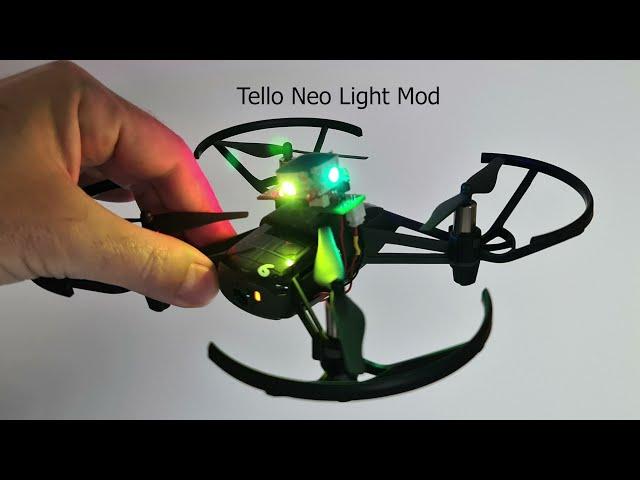 Tello NeoPixel Light Mod - remote controllable, only 5g !