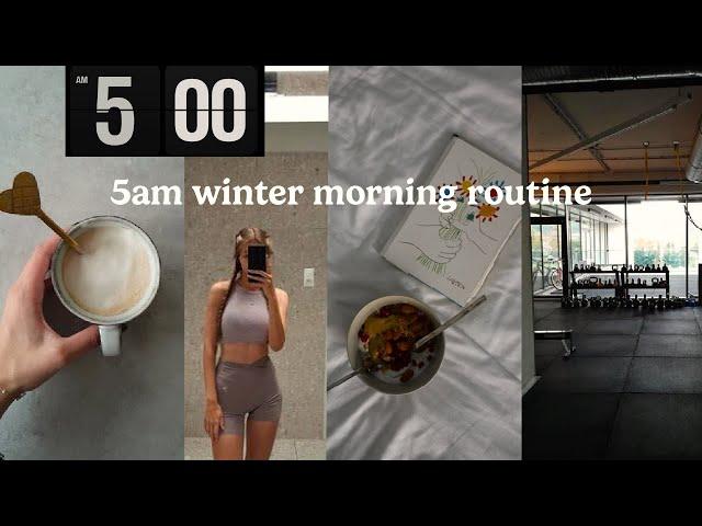 5AM *WINTER* GYM MORNING ROUTINE /productive habits to have the best day /