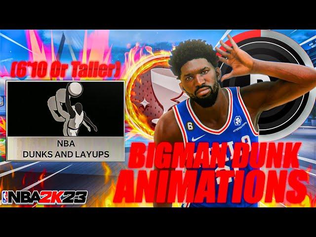 THE *NEW* BEST BIG-MAN DUNK ANIMATIONS IN NBA 2K23 ! FASTEST & UNBLOCKABLE DUNK PACKAGES