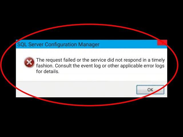 How To Fix The Request Failed Or The Service Did Not Respond In a Timely Fashion Windows 10/8/7