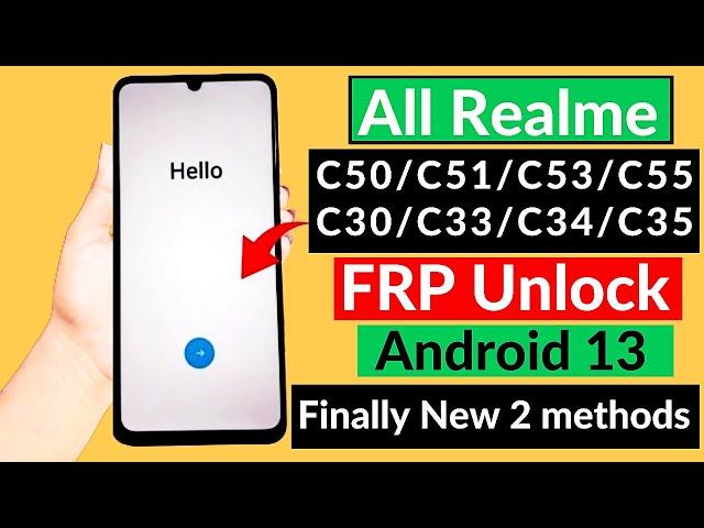 All Realme C51/C50/C53/C55/C30/C33/C34/C35 Frp Bypass/Unlock Without PC | New Method 2024