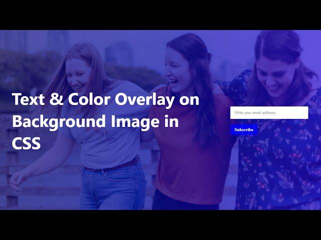 Background Image Color Overlay CSS | How to Create Text Overlay in CSS | Color Overlay CSS