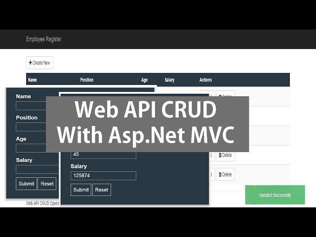 Web API CRUD Operations Using Asp Net MVC and Entity Framework