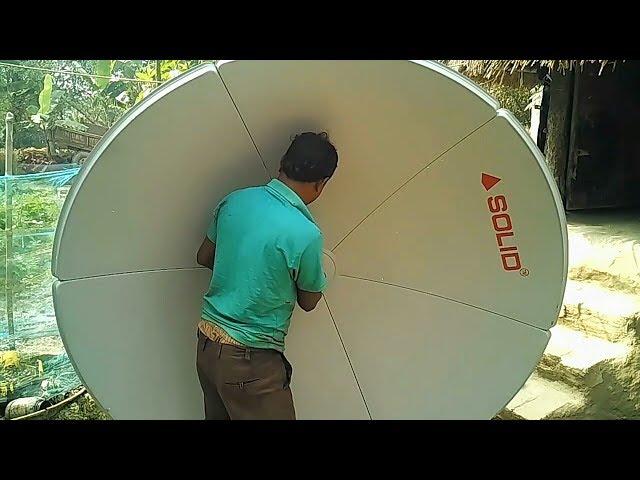 c band dish antenna unboxing