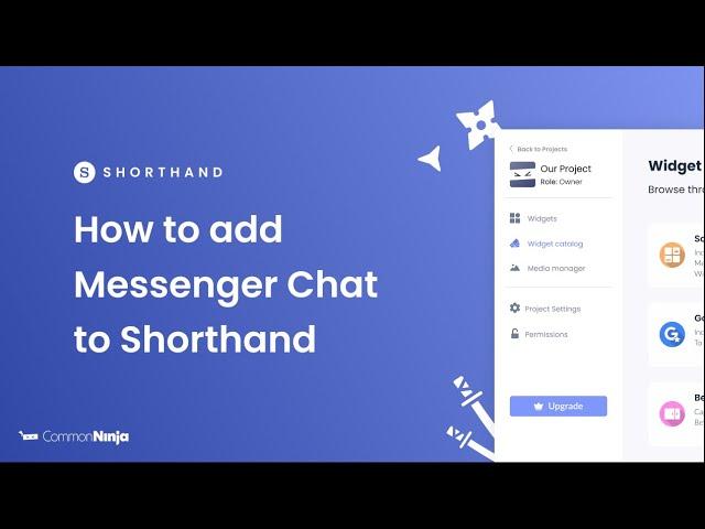 How to add a Messenger Chat to Shorthand