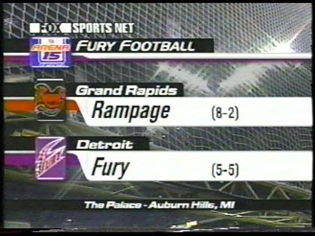 2001 Arena Football Grand Rapids Rampage @ Detroit Fury; FSN; AFL