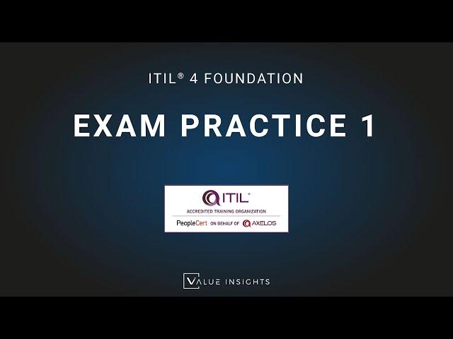 FREE ITIL® 4 Foundation Exam Question Flash Cards 1