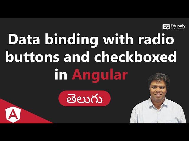 Data binding with radio buttons and checkboxed in Angular || Telugu