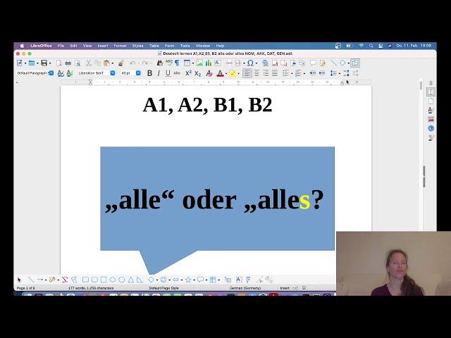 Deutsch lernen learn German "alle" und "alles" A1, A2, B1, B2