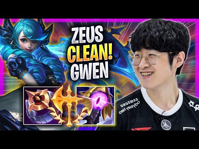 ZEUS IS SUPER CLEAN WITH GWEN! - T1 Zeus Plays Gwen TOP vs Jax! | Season 2023