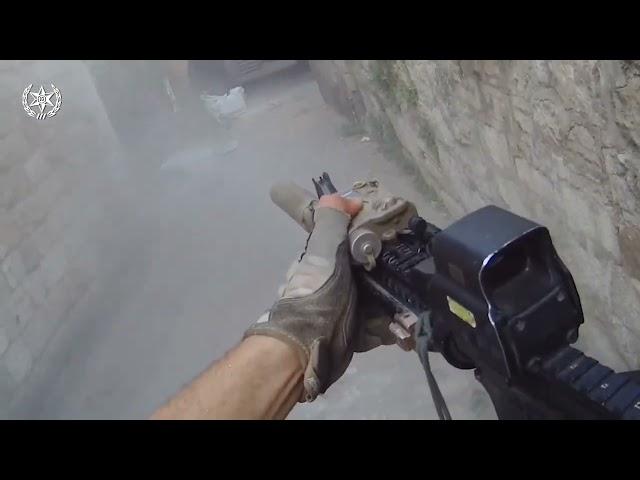 Helmet camera footage of Israeli special forces raiding an Al Aqsa Martyrs Brigade cell