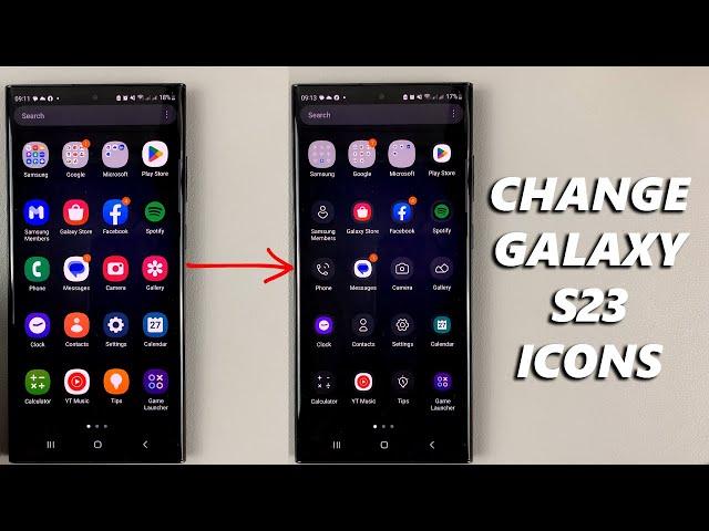 How To Change Icons On Samsung Galaxy S23's