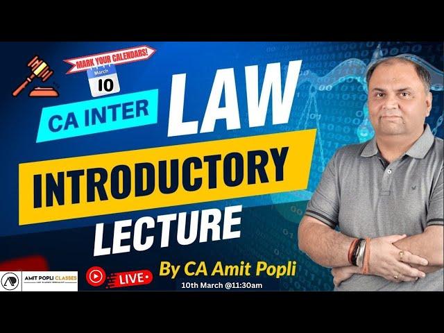 Lect.2 DEMO | CA Inter Corporate & Other Laws | Introduction | Sep 25 & Jan 26 Exams | CA Amit Popli