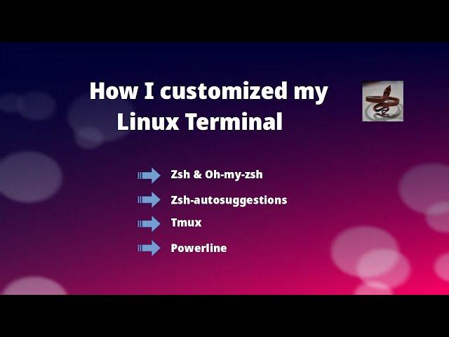 My linux terminal set up using oh-my-zsh, tmux and powerline