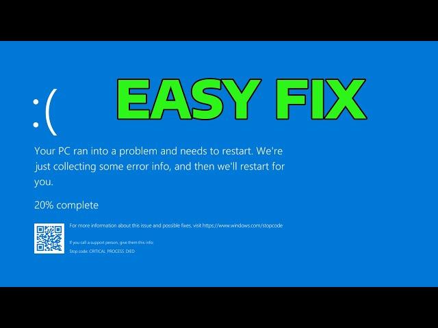 How To Fix Critical Process Died Blue Screen Error on Windows 11 & 10