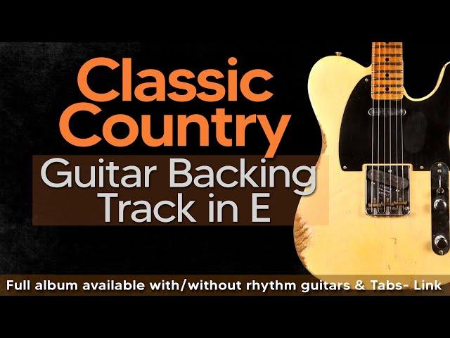 Classic Country Blues Guitar Backing Track Jam in E