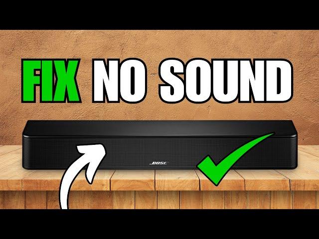 How To Fix Bose Soundbar No Sound From TV Problem