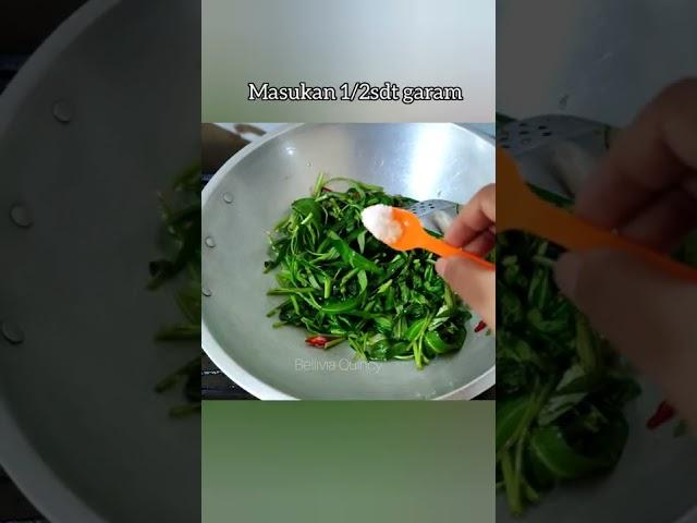 Cara memasak Tumis kangkung mudah sederhana pemula belajar masak