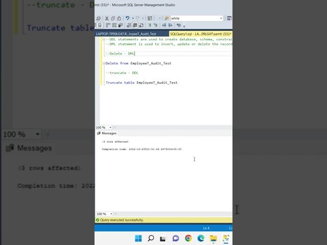 Delete & Truncate in SQL - Click to watch full video