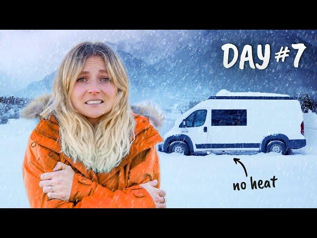 7 Days Off-Grid in a Snow Storm | WINTER VAN LIFE