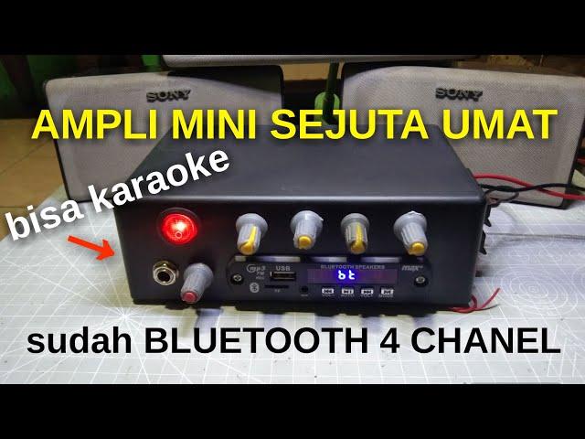 ide usaha,AMPLI MINI bluetooth plus karaoke 4 chanel output speaker.yuk buruan buat.