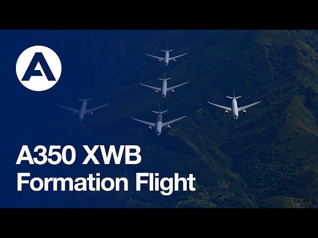 “Family flight” – Five Airbus A350 XWBs together in flight