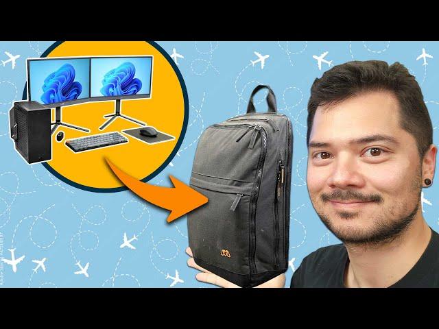 I shrunk my ENTIRE PC setup to fit under a plane seat!