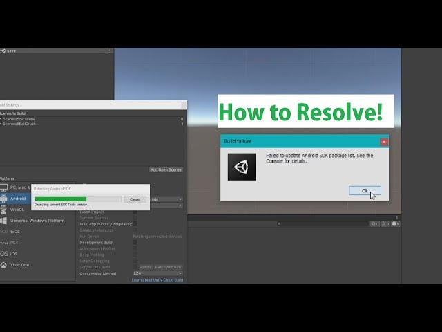 Failed to Update Android SDK Package List | Error Solution Unity