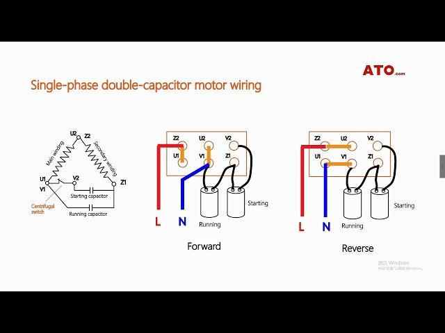 Single phase motor forward and reverse wiring