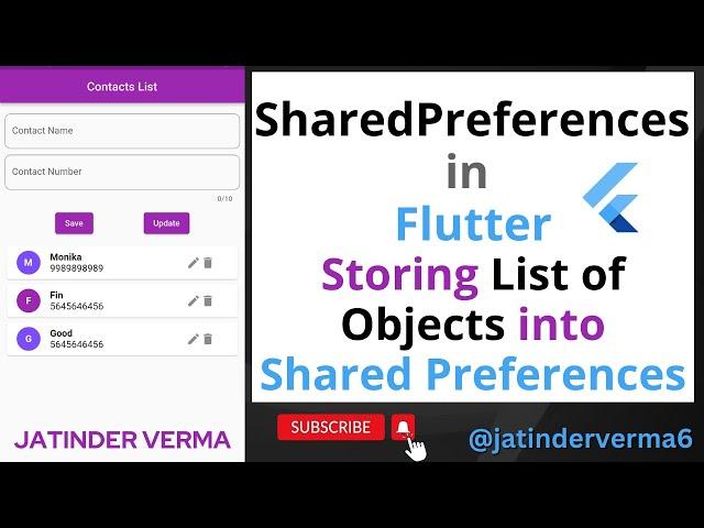 SharedPreferences in Flutter to Store and Retrieve List of Objects | Loading form Shared Preferences