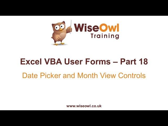 Excel VBA Forms Part 18 - Installing the Date Time Picker and Month View Controls