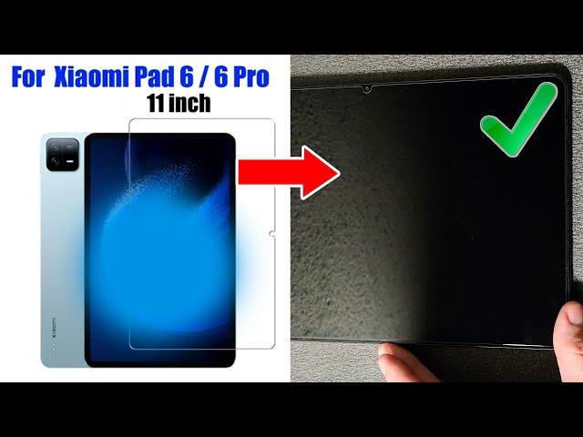 How to Install Screen Protector for Tablet Xiaomi pad 6 - installing tempered glass on pad 6 tablet