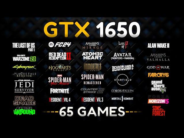 GTX 1650 Test in 65 Games in 2024