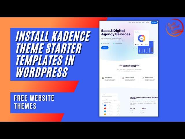 How To Install Kadence Theme Starter Templates in WordPress