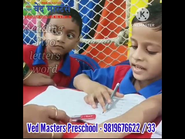 two letters words reading at ved Masters Preschool, phonic reading,