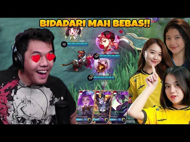 EKO Dan 3 BIDADARI: NOT-NOT , KAYES , VIOR!! AUTO SEMANGAT PARAH Coyyy UWUWWW!! - Mobile Legends