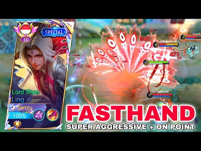 LING FASTHAND ON POINT - FULL ROTATION TO DOMINATE THIS MATCH - Ling Mobile Legends