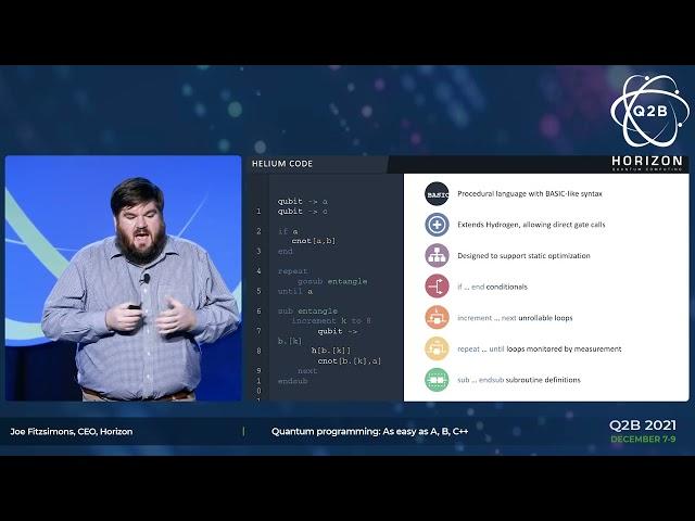Q2B 2021 | Quantum Programming – Easy as A, B, C++ | Joe Fitzsimons | Horizon Quantum Computing