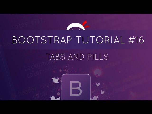 Bootstrap Tutorial #16 - Tabs and Pills (navigation)