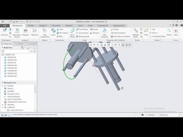 Trace a Curve in Creo Mechanism