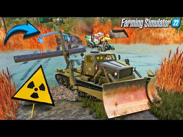 СТРОЮ ПЕРЕПРАВУ В ЧЕРНОБЫЛЕ! Farming Simulator 22