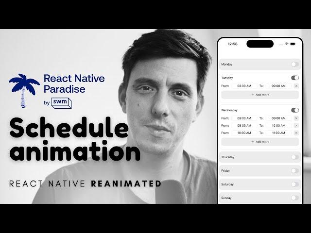 React Native Schedule animation - React Native Reanimated